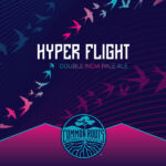 Hyper Flight label, featuring a modern geometric illustration of colorful sparrows flying in curved paths.