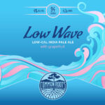 Low Wave label, featuring a modern illustration of colorful waves.