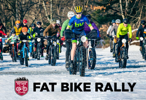 Fat Bike Riders biking in the snow