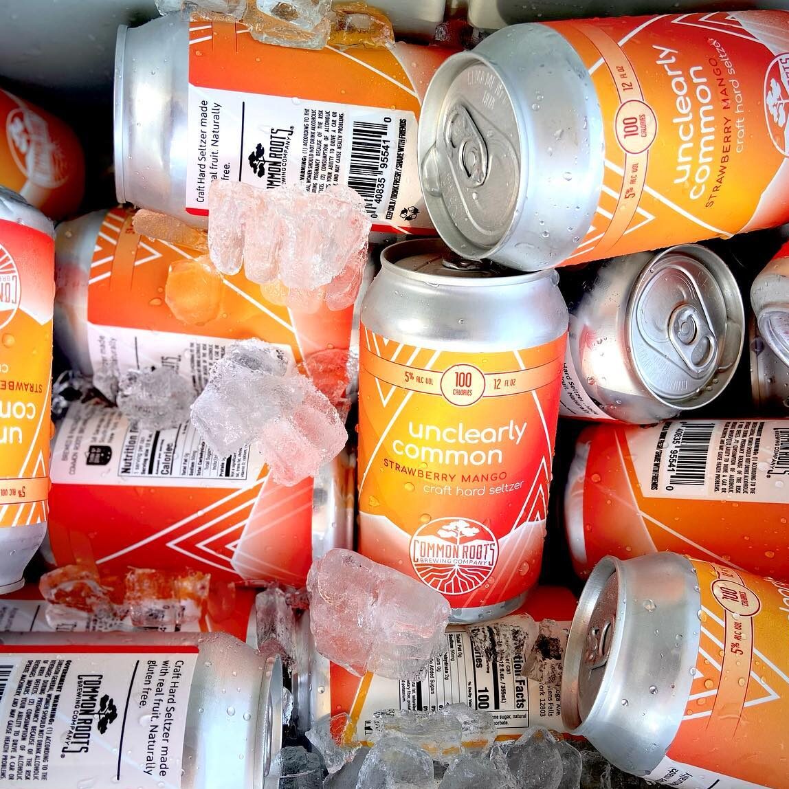 Cans and ice in a cooler