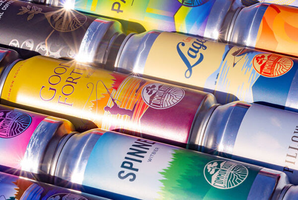 Rows of various beer cans