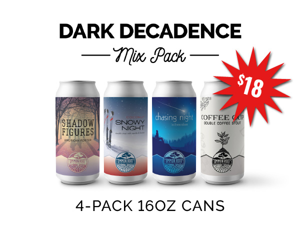 Dark Decadence Mix Pack: Assortment of four dark beers