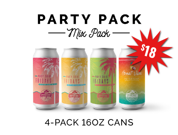 Party Mix Pack: Assortment of four fruity beers