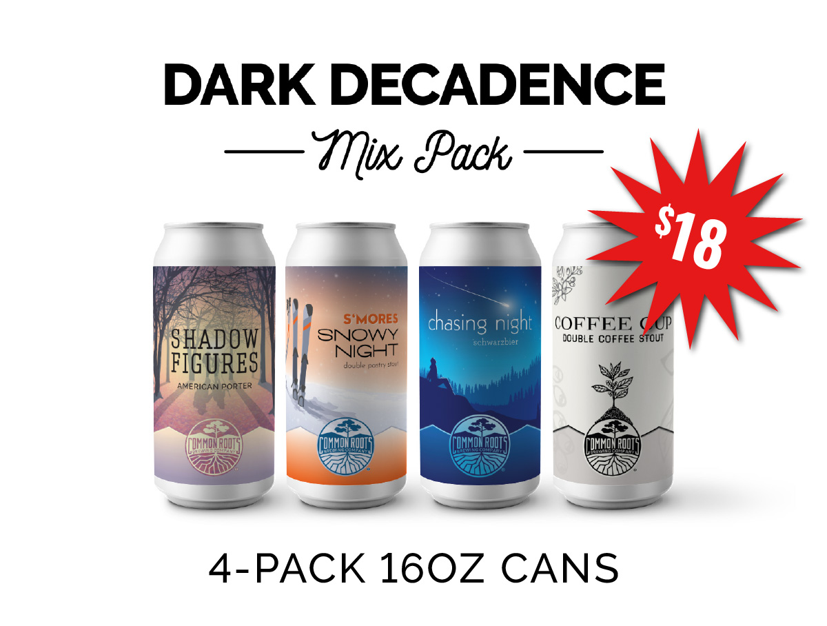 Dark Decadence Mix Pack: Assortment of four dark beers for $18
