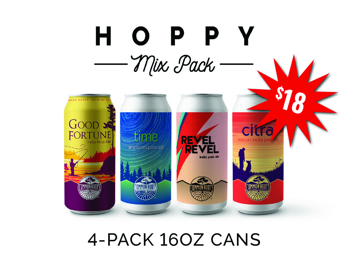 Hoppy Mix Pack: Assortment of four hoppy beers for $18