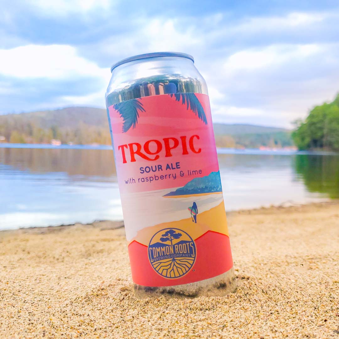 Can of Tropic on the beach