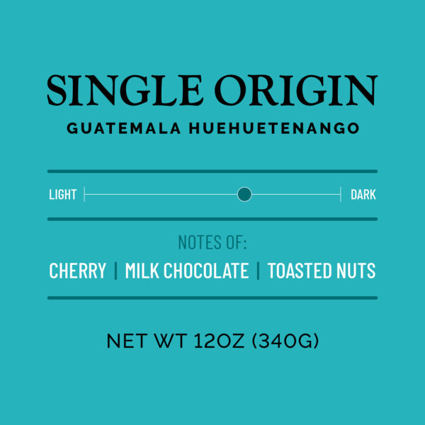 Our Guatemala Coffee has notes of cherry, milk chocolate and toasted nuts