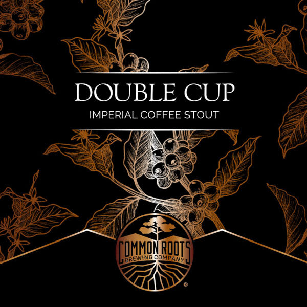 Double Cup label, featuring an illustration of a coffee plant in the background.