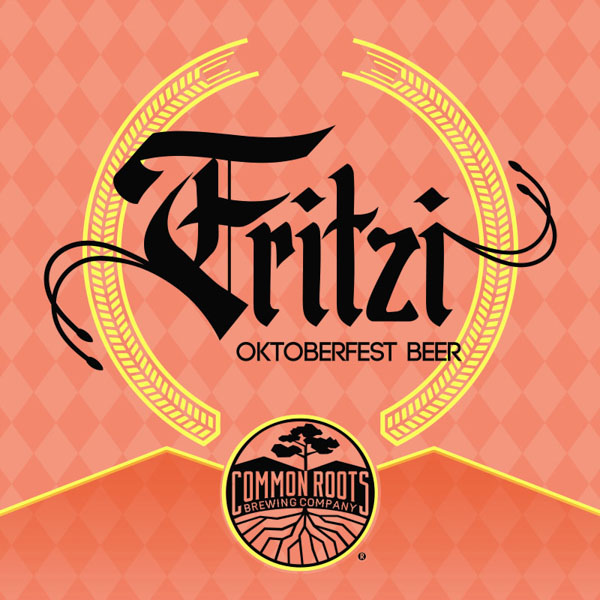 Fritzi label, featuring a wheat wreath and classic Bavarian checkerboard pattern in the background.