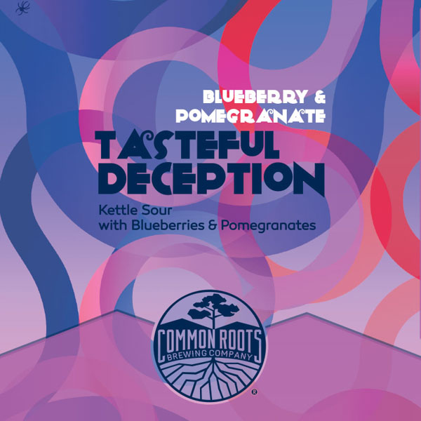 Tasteful Deception label, featuring colorful swirls.