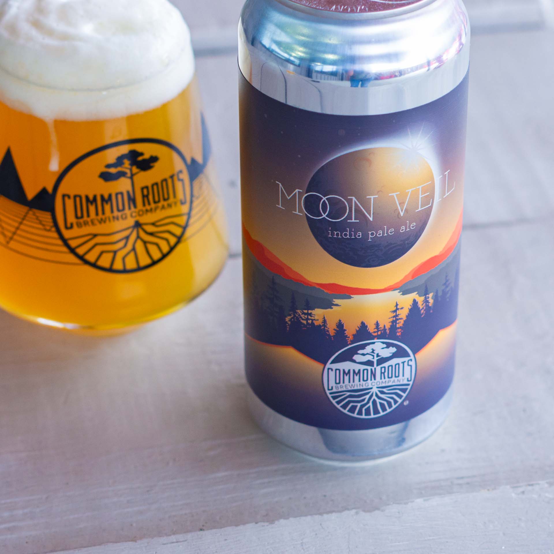 Can of Moon Veil, featuring an illustration of a solar eclipse.