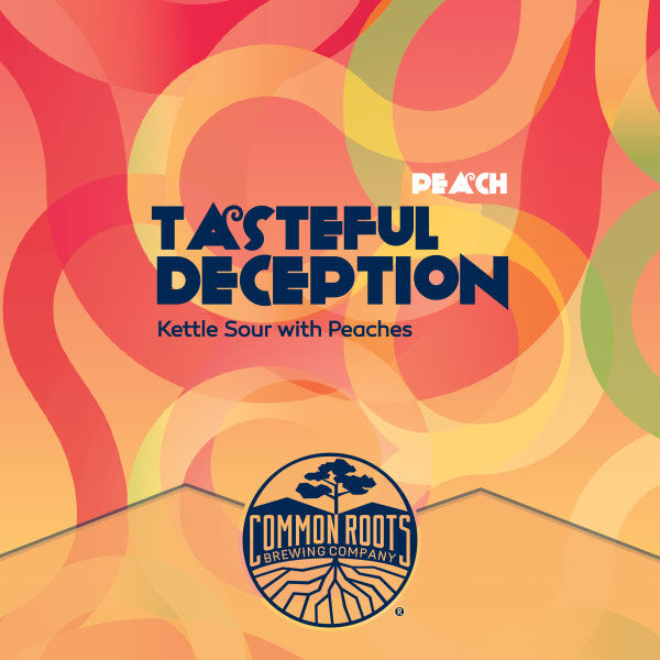 Tasteful Deception label, featuring colorful swirls.