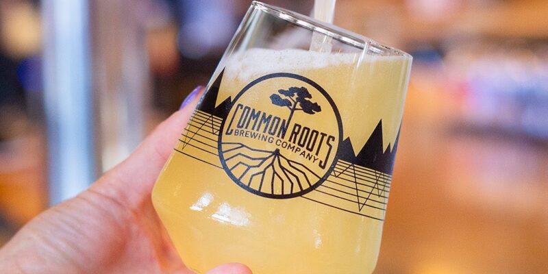 Beer Poured into a glass with CRBC logo