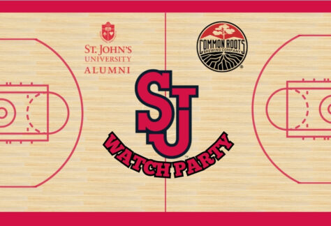 Graphic of the St Johns basketball court