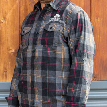 Photo of black steel flannel shirt