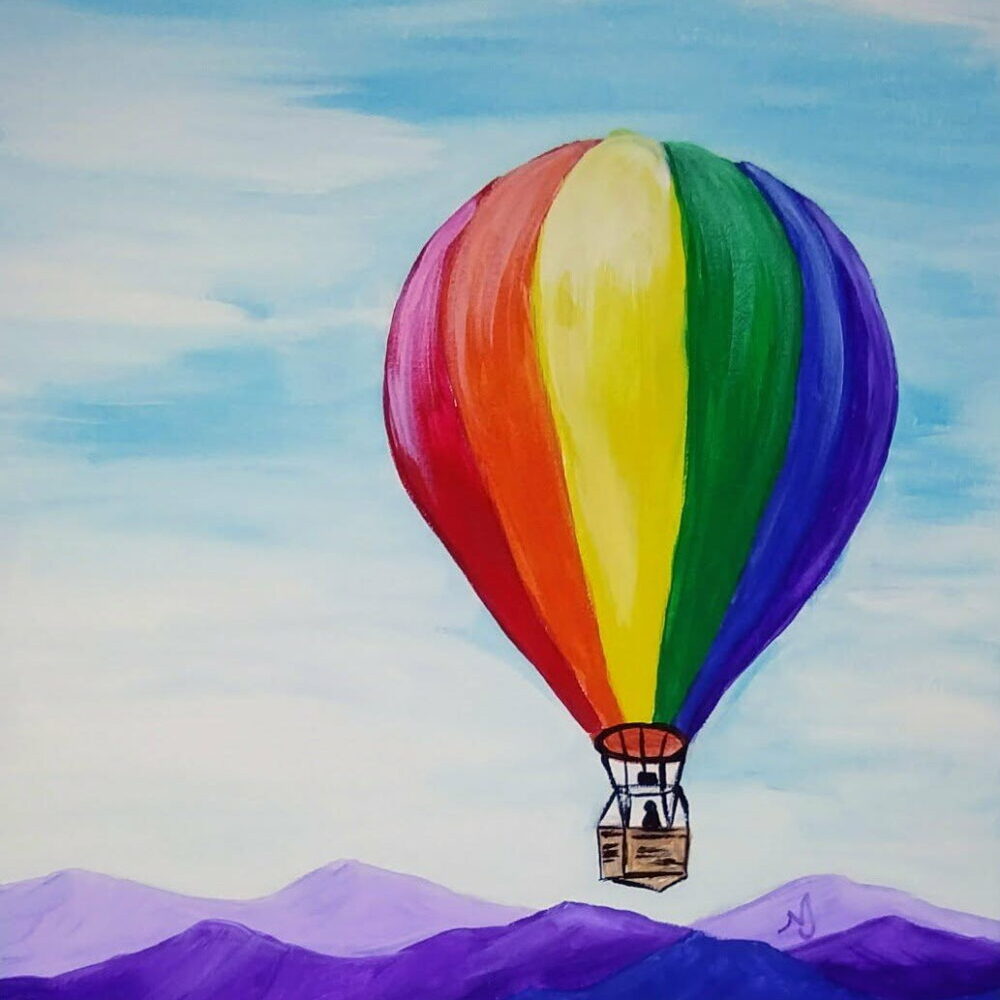 Hot air balloon painting