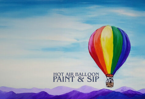 Hot Air Balloon Paint and Sip Graphic