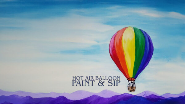 Hot Air Balloon Paint and Sip Graphic